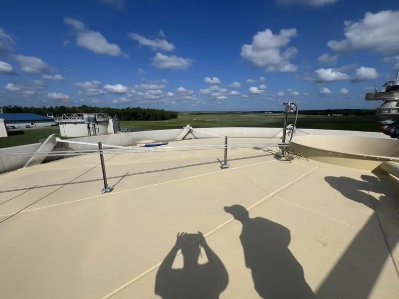 Finished tank roof