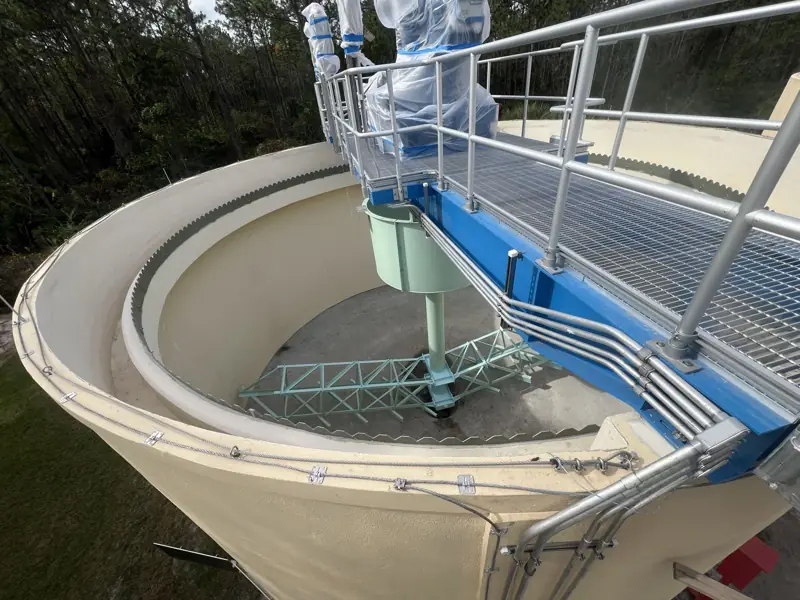 Clarifier with the blue walkway